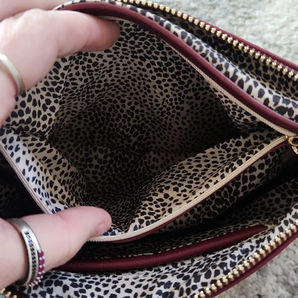 Sole Society Burgundy Ruffle‎ Clutch